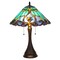 CHLOE Lighting 2 Light Tiffany Aluminum Bell Shape Table Lamp, Multicolor
